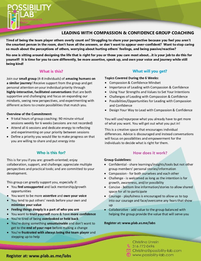 Group Coaching Possibility Lab